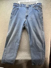 Harley-Davidson Jeans Mens 40x32 Blue Light Wash Boot Cut Cotton Bike Motorcycle