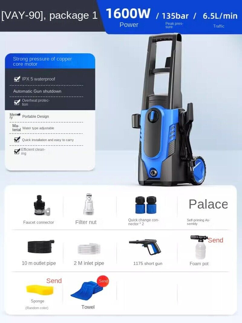 Cleaner Pump 120V Cleaning Machine Household Cleaning Equipment Wheeled Car