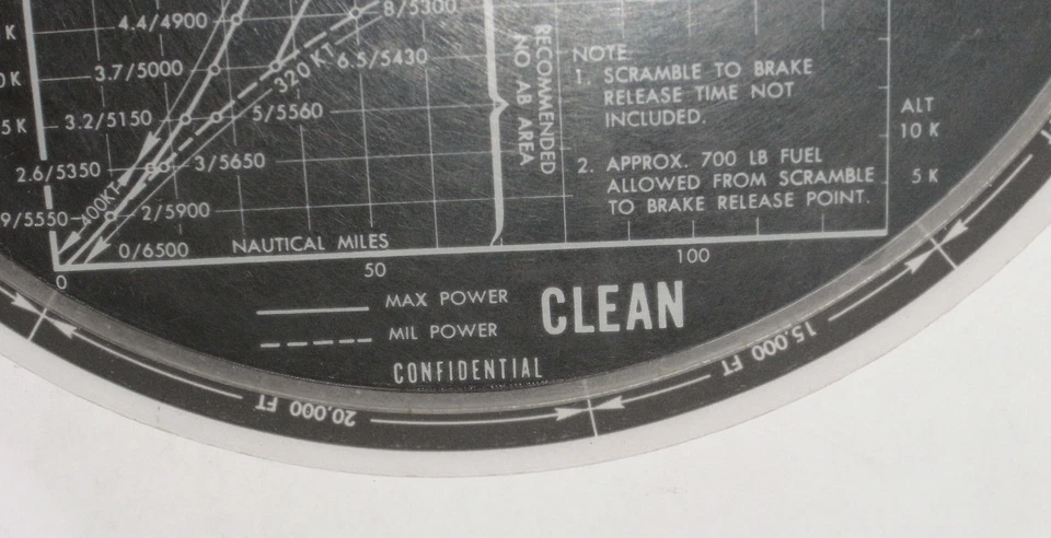 1957 CONVAIR F-102A DELTA DAGGER PERFORMANCE CIRCULAR SLIDE RULE!  CONFIDENTIAL! - Image 3 of 4