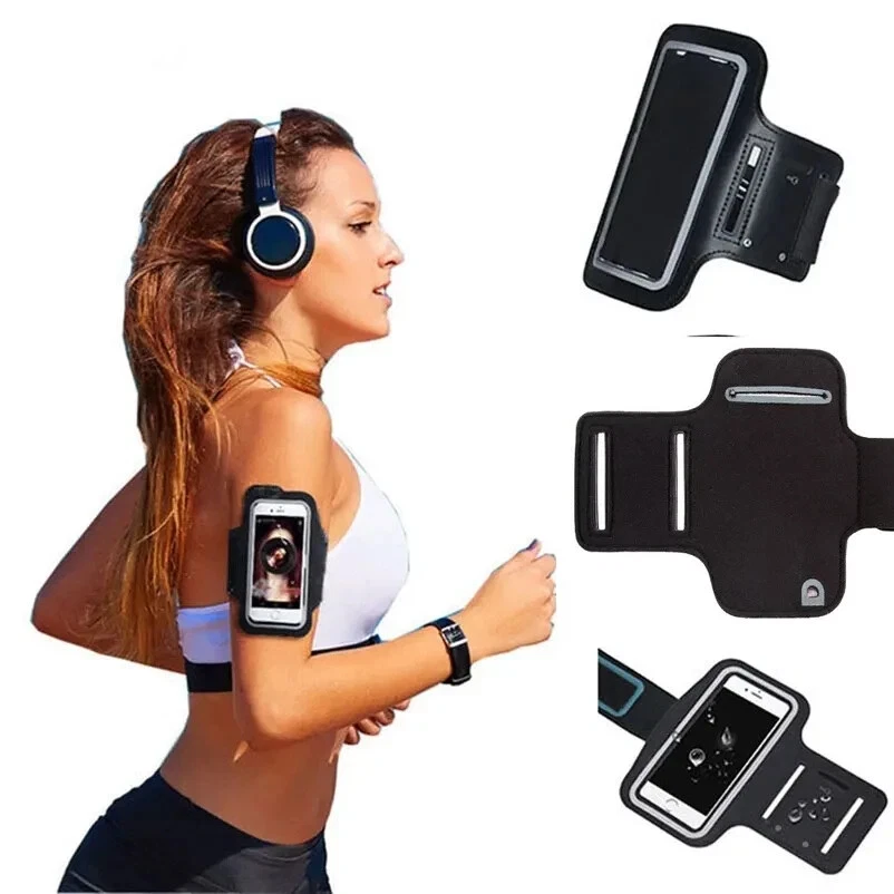 Sports Armband Case Gym Running Jogging Cell Phone Holder Pouch Arm Band Key Bag - Image 4 of 4