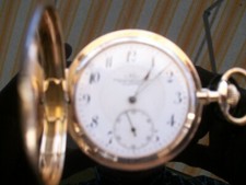 Nomos Glash&uuml;tte Taschenuhr 14kt 585 Gold Savonette Sprungdeckel Selten RAR