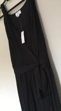 NWT Ann Taylor Loft Black Sleeveless Side-Tie Dress, Size 0.   Super flattering!