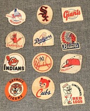 vintage Baseball Iron On Patches-lot of 12