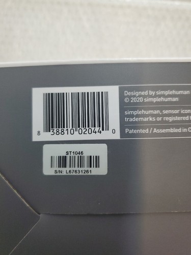 simplehuman 112 mm 70 mm 172 mm 266 ml rechargeable sensor pump ST1046 - Picture 5 of 5