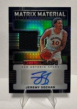 JEREMY SOCHAN 2024-25 Obsidian Matrix Materials Autos #MM-JSS Spurs /99