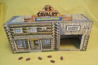 Marx Fort Apache Play Set Tin Litho U.S. Cavalry Headquarters W/Pediment & Pegs