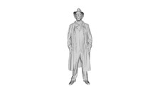 Printle F Homme Humphrey Bogart--Suited Man Hat Figure for Dioramas Train Sets