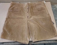 Vintage Corduroy Brown Shorts Sz36 Military