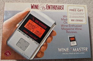 NIB WINE ENTHUSIAST WINE MASTER Electronic Pocket Wine Guide w/ Ratings&Reviews
