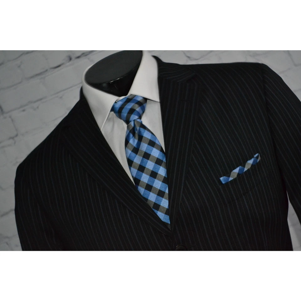 Traje Chaqueta De Colección Hugo Boss 40 Reg 2 Piezas Hecho en EE. UU. 2 Piezas Hombres Pantalones 34 x 32 Foto 2 de 4