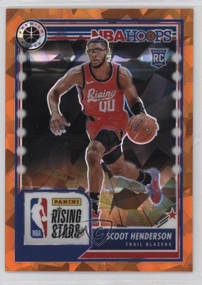 2023-24 NBA Hoops Premium Stock Orange Ice Prizm Scoot Henderson Rookie RC 1j86