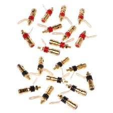 10PCS Brass Speaker Binding Post Spring Loaded Press Subwoofer Basket Terminal