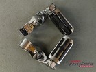 GENUINE HARLEY DAVIDSON CHROME & RUBBER PEGS SHORT ANGLED MOUNTS 1 1/4