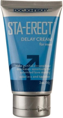 Doc Johnson Sta-Erect Delay Cream for Men, Assorted, 2 Oz