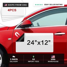 Blank Car Magnets, 24" x 12", 4 Pack Car Door Magnets Signs for Vehicle, Rounded