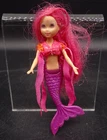Barbie Fairytopia Petal Pixies Mini Fairy Mermaid Doll Pink & Purple Vtg 2004