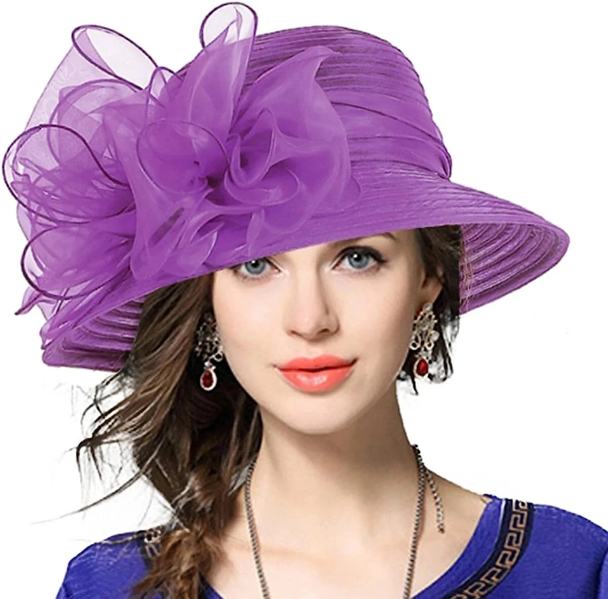 Purple Cloche Hats for Women for sale | eBay display picture 2