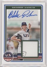 2023 USA Baseball Stars & Stripes Signature Materials Blake Dickerson Auto 6o3