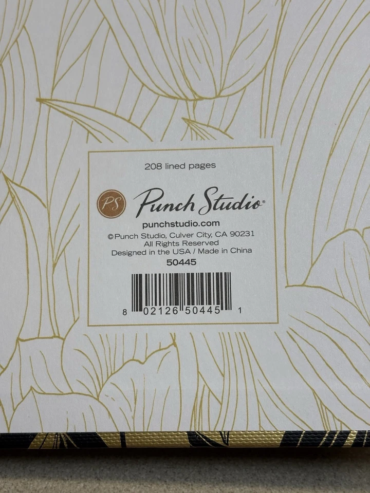 Punch Studio Tulips Hardback Lined  Journal Dragonfly Jewel Clasp 208 Pages NEW - Image 2 of 4