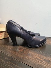 True Vintage 1930s 1940s High Heel Leather Pumps Platform Marilyn Unworn Read