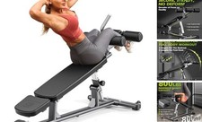 Semi-Commercial Sit-Up Bench with Reverse Crunch Handle for Ab  Core Workout