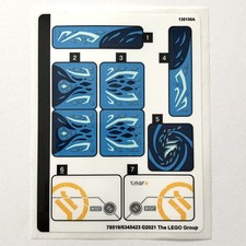 LEGO STICKER SHEET 71754 Ninjago Water Dragon Stickers Decals Seabound