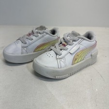 Puma Caven 2.0 Toddler Shoes White Holographic Size 6C Girls Sneakers 386517-01