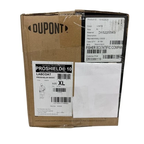 DuPont ProShield 10 Labcoat White XL Disposable Protective Lab Coat,  30 Pcs image 2
