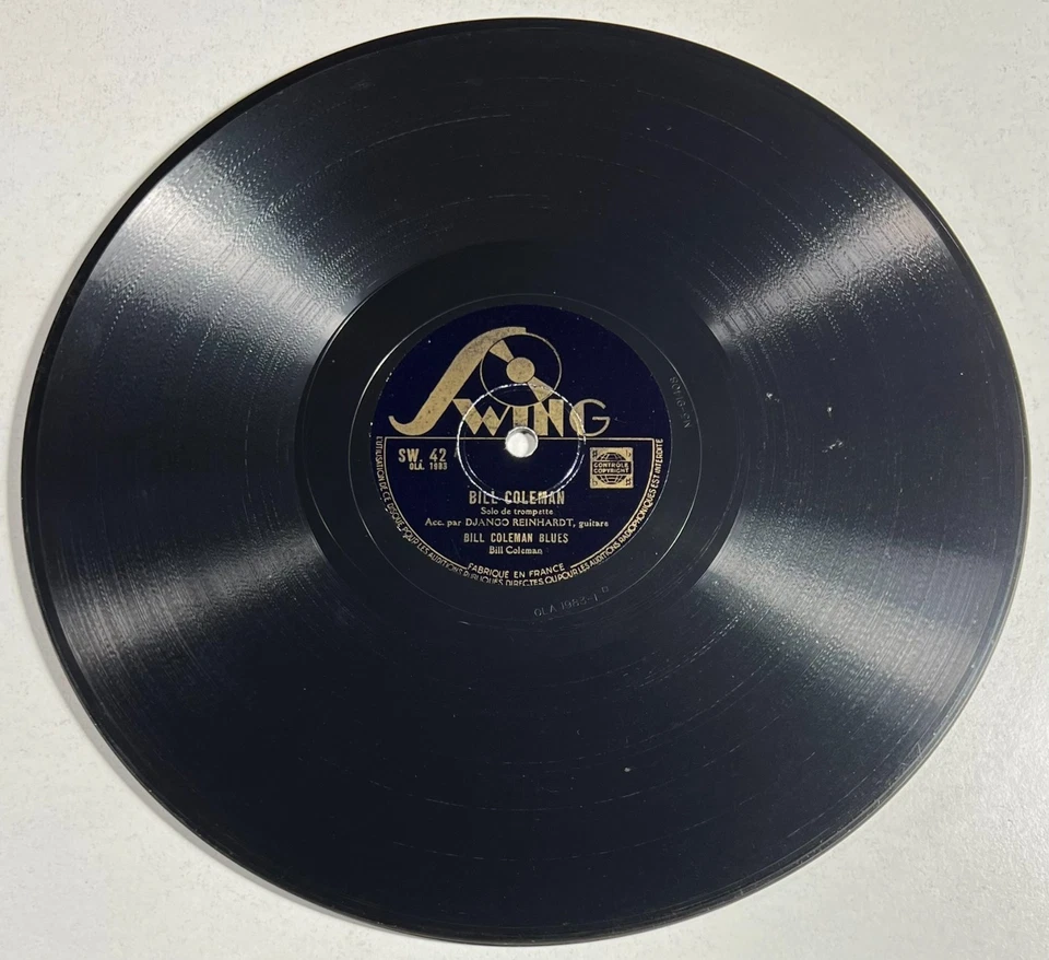Django Reinhardt & Bill coleman : Blues / Indiana 78 RPM JAZZ SWING SW. 42 EX - Photo 4/4