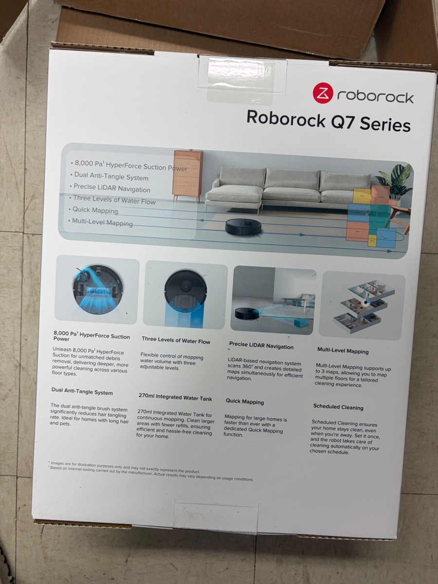 Roborock Q7 L5 Robot Vacuum Cleaner, 8000Pa, Dual Anti-Tangle