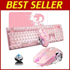 Retro Mechanical Gaming Keyboard & Mouse Set