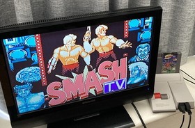 NES ~ SMASH TV ~ Nintendo Game 3 Screw NES-5V-AUS Game Cart Only Pal A