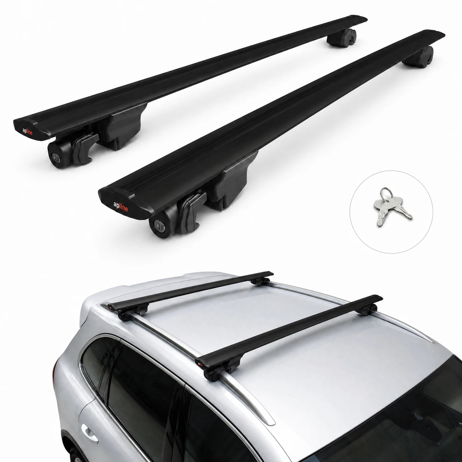 Roof Rack Bars for Ford Kuga 3 (CX482) 2020-2025, Black - 2 Bars