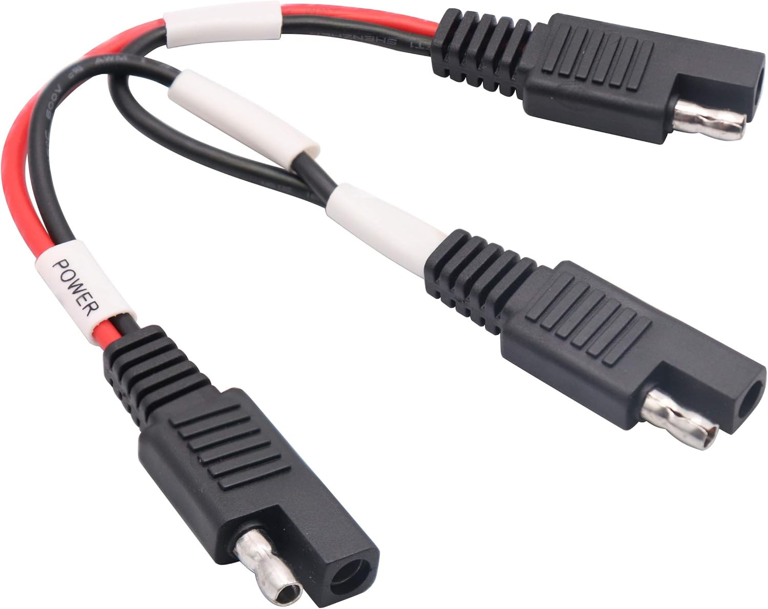 SAE Y Splitter Adapter Cable 18AWG SAE 2-Way Adapter,1 to 2 SAE Y Splitter SAE