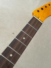 Yellow Satin Maple 21 Fret 25.5" Rosewood Fretboard Electric guitar neck parts