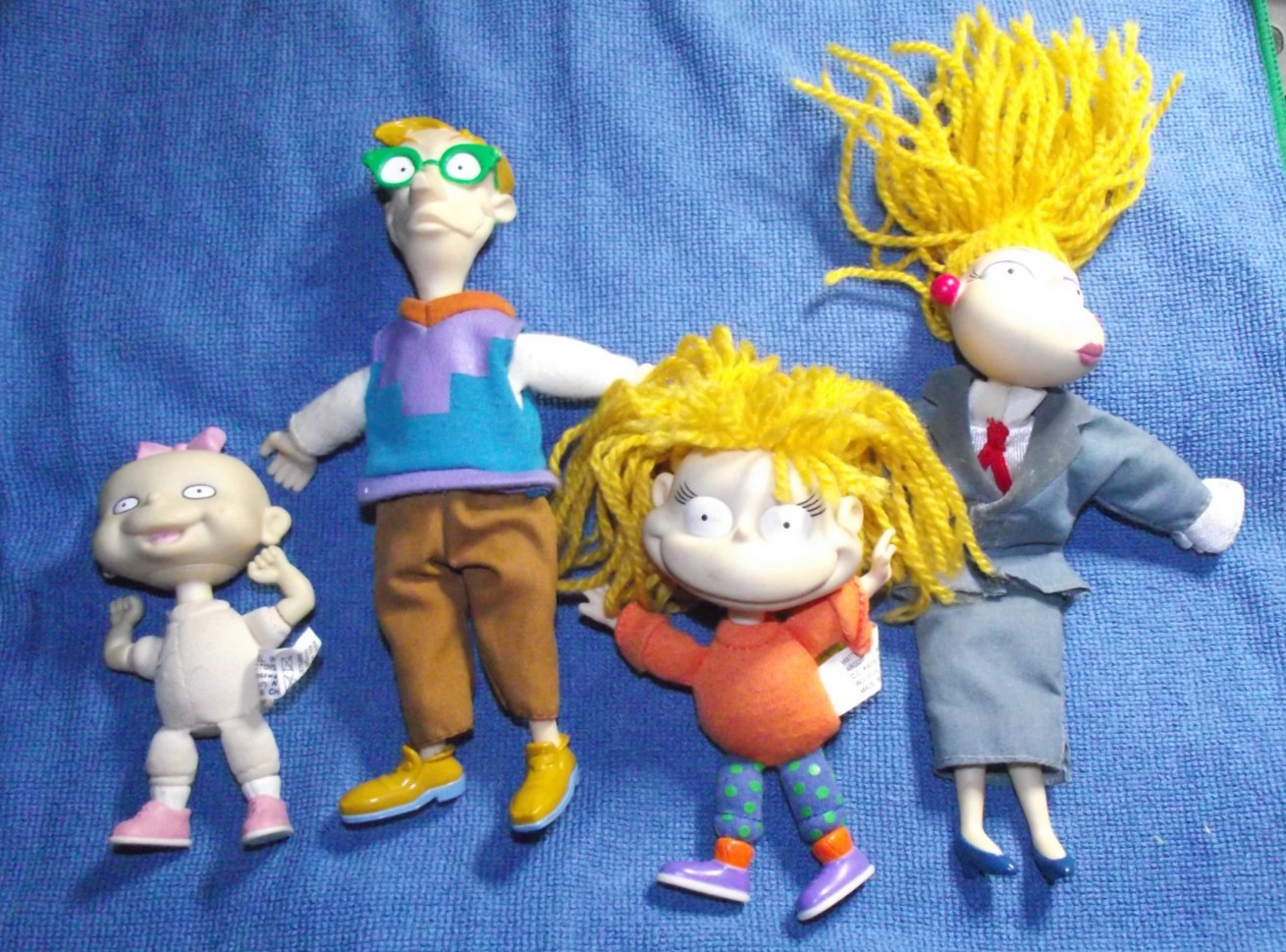 The Rugrats Angelica's Family Set Figures Vintage Dolls Lot 4
