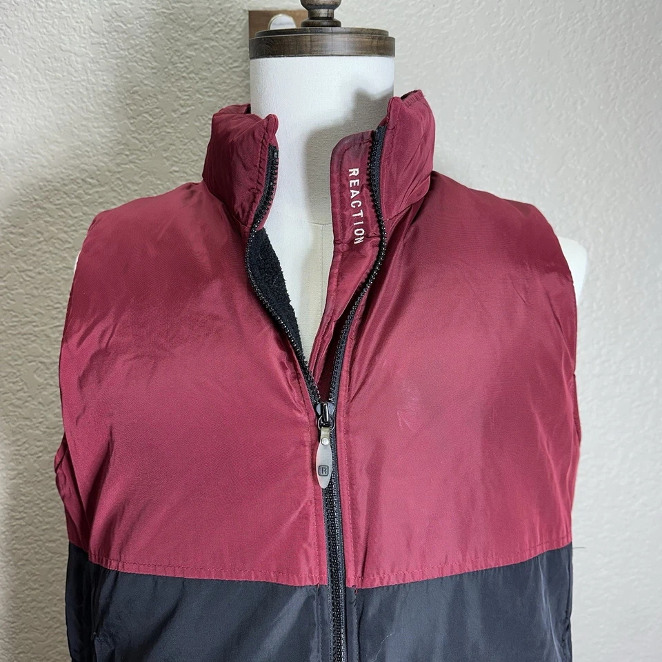 Chaleco Kenneth Cole Reaction Rojo Negro 80 % Plumón y Pluma Para Hombre Talla Mediana Foto 2 de 4