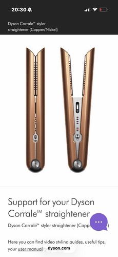 Dyson Corrale Hair Straightener Nickel/Copper