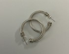  Vintage Sterling Silver Twisted Hoop Earrings  — photo 2