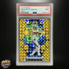 2023 Mosaic Amon-Ra St Brown Gold Prizm First Off The Line FOTL 1/10 PSA 9 MINT