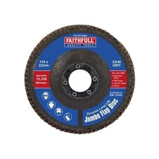 Image of  Faithfull Grinding Flap Disc Zirconia A40 Grit 115mm Jumbo FAIFD11540Z