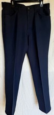 Vtg 70  s Levi  s USA Men  s Midnight Navy Dacron Uniform Pants W36 L30 Rare