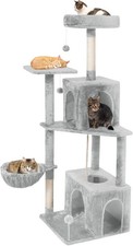 Cat Tree, 54-Inch Cat Tower for Indoor Cats,Plush Multi-Level Cat Condo with ...