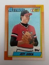 #164 Jeff Juden [Rookie] Astros 1990 Topps Baseball Card NM. rookie card picture