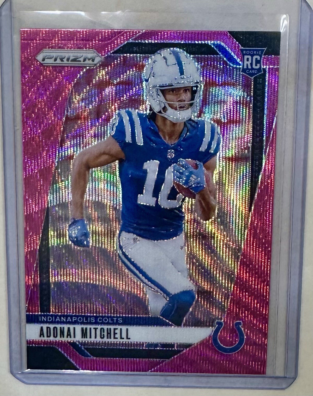 ADONAI MITCHELL 2024 Panini Prizm Pink Wave Prizm RC #303 Colts