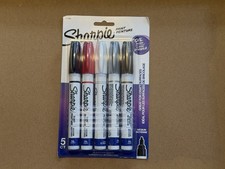 Sharpie Medium Point Oil-Based Paint Markers Assorted Colors, 5-Count