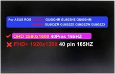 LCD Screen for Lenovo Thinkpad P1 (6TH GEN) Model 21FV 21FW QHD 165Hz Non-Touch