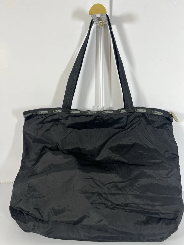 LeSportsac Zip top Shopper Black Tote Bag - Image 2 of 4