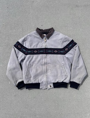 🚨Vintage Carhartt J77 CMT Santa Fe Southwest Aztec Jacket (Grey
