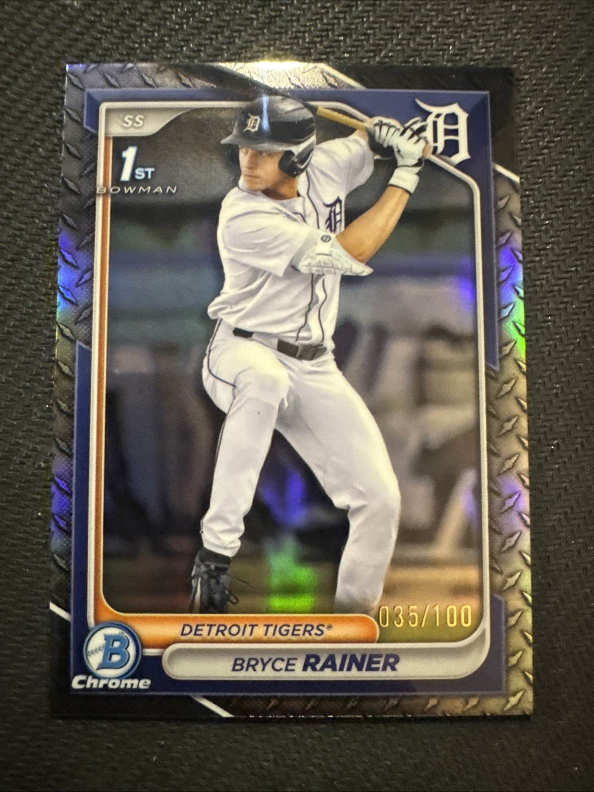 2024 Bowman Draft Bryce Rainer #BDC-86 Steel Chrome Refractor 35/100